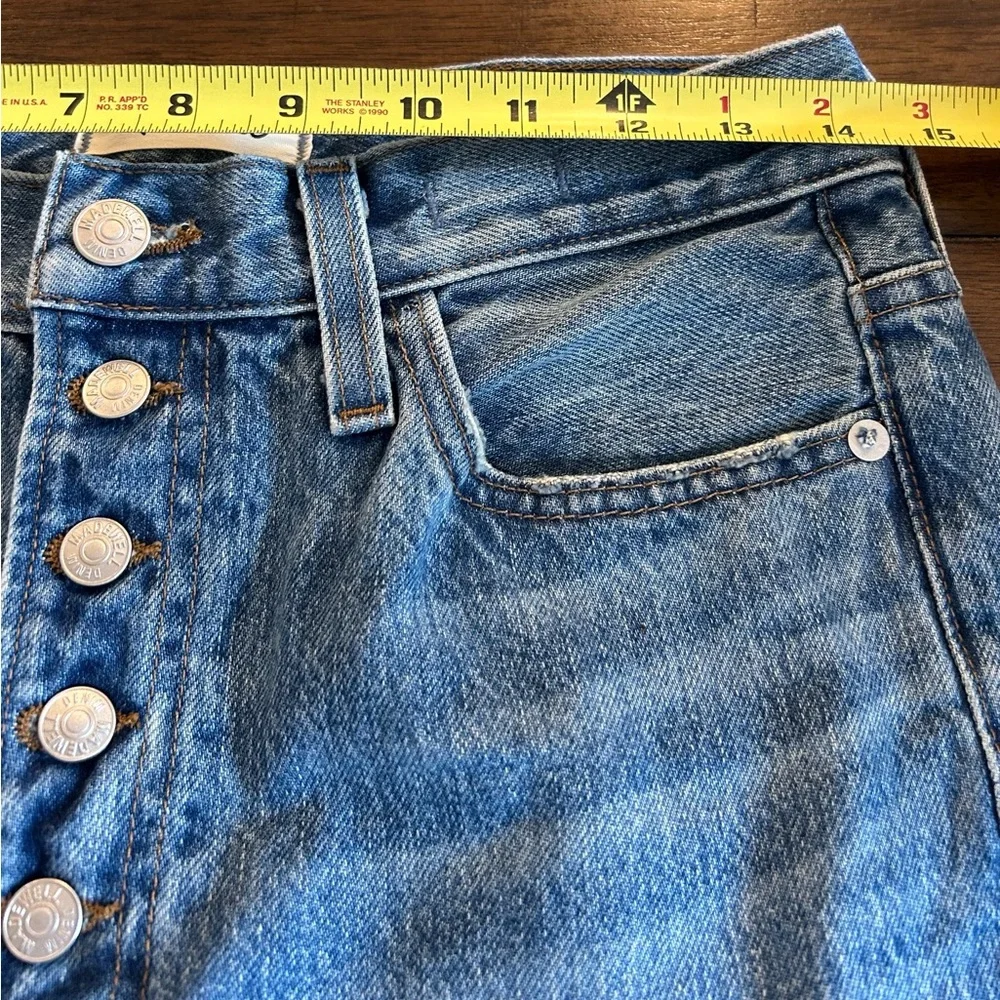 Madewell The Perfect Vintage Straight Jean Becker Wash Button-Front Size 27 NEW - Picture 9 of 16